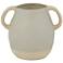 Matte Gray 10 1/2" W Stoneware Decorative Vase with Handles