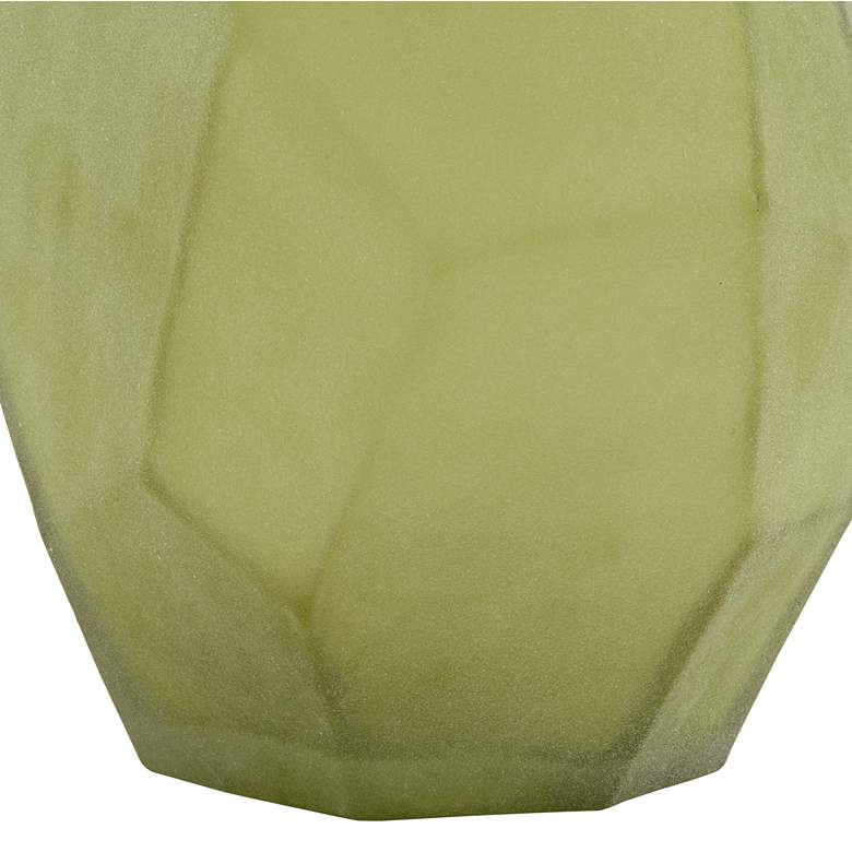 Matte Green 8 1/4 inch High Angled Glass Decorative Vase more views
