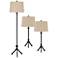 Matte Iron 3-Piece Tripod Floor Lamp and Table Lamp Set