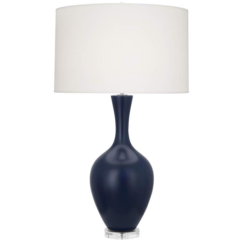 Image 1 Matte Midnight Blue Audrey Table Lamp