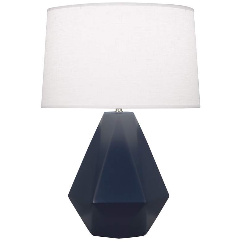 Image 1 Matte Midnight Blue Delta Table Lamp