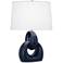 Matte Midnight Blue Fusion Table Lamp