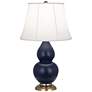 Matte Midnight Blue Small Double Gourd Accent Lamp