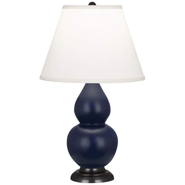 Image 1 Matte Midnight Blue Small Double Gourd Accent Lamp