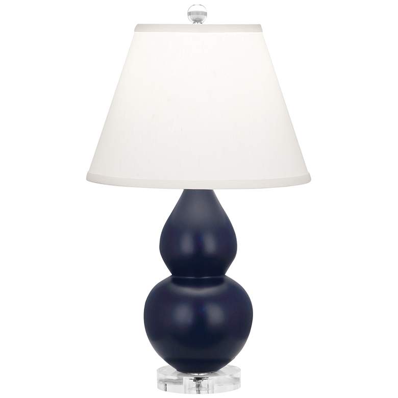 Image 1 Matte Midnight Blue Small Double Gourd Accent Lamp