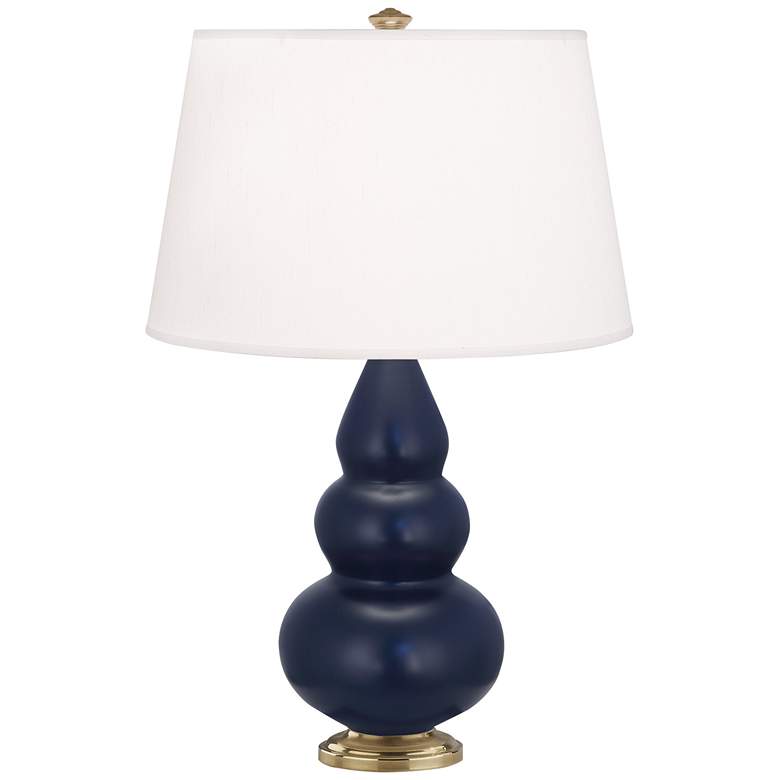 Image 1 Matte Midnight Blue Small Triple Gourd Accent Lamp