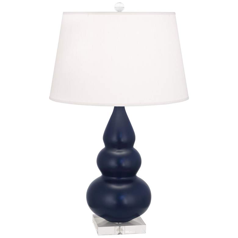 Image 1 Matte Midnight Blue Small Triple Gourd Accent Lamp