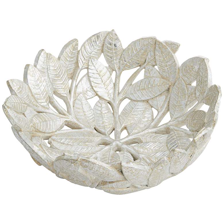 Image 1 Matte Silver Decorative Leaf Bowl