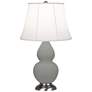 Matte Smoky Taupe Small Double Gourd Accent Lamp