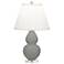 Matte Smoky Taupe Small Double Gourd Accent Lamp