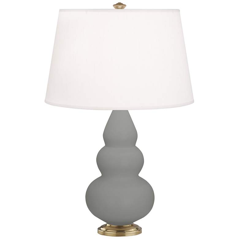 Image 1 Matte Smoky Taupe Small Triple Gourd Accent Lamp