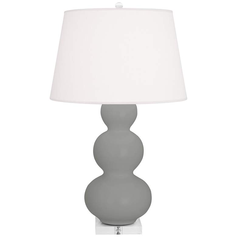 Image 1 Matte Smoky Taupe Triple Gourd Table Lamp
