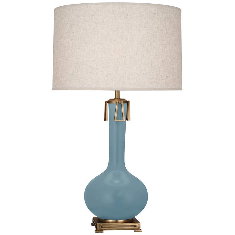 Image 1 Matte Steel Blue Athena Table Lamp