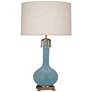 Matte Steel Blue Athena Table Lamp