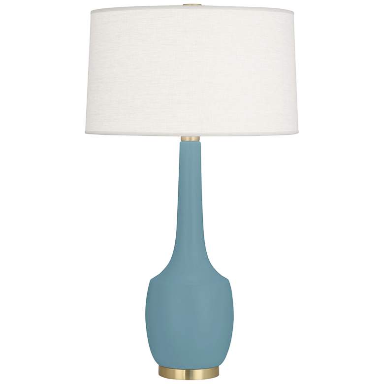 Image 1 Matte Steel Blue Delilah Table Lamp