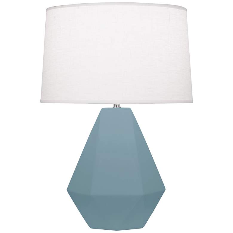 Image 1 Matte Steel Blue Delta Table Lamp