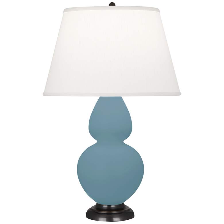 Image 1 Matte Steel Blue Double Gourd Table Lamp