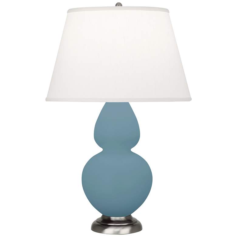 Image 1 Matte Steel Blue Double Gourd Table Lamp