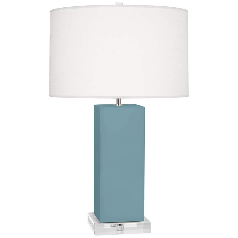 Image 1 Matte Steel Blue Harvey Table Lamp