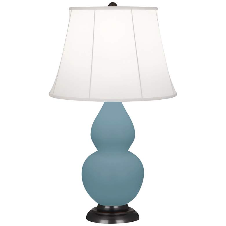 Image 1 Matte Steel Blue Small Double Gourd Accent Lamp