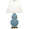 Matte Steel Blue Small Double Gourd Accent Lamp