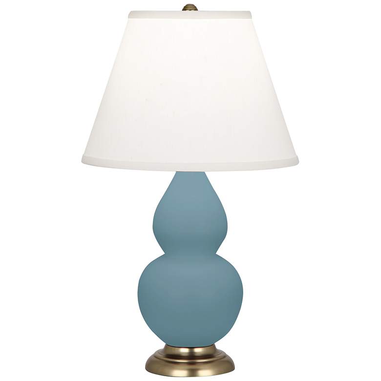 Image 1 Matte Steel Blue Small Double Gourd Accent Lamp