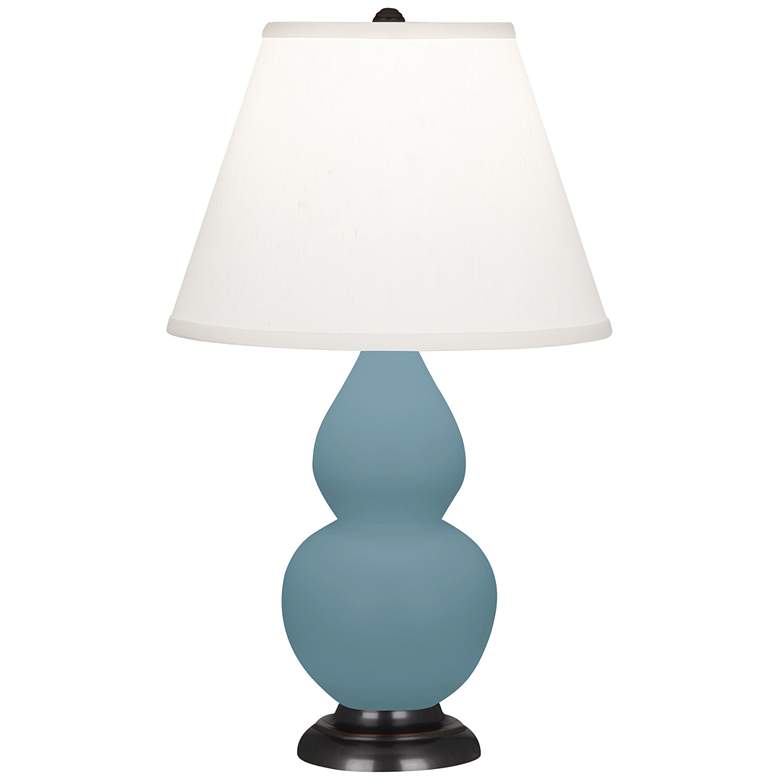 Image 1 Matte Steel Blue Small Double Gourd Accent Lamp