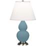 Matte Steel Blue Small Double Gourd Accent Lamp