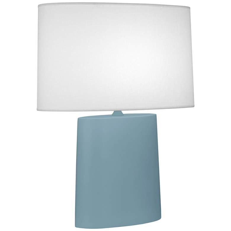 Image 1 Matte Steel Blue Victor Table Lamp