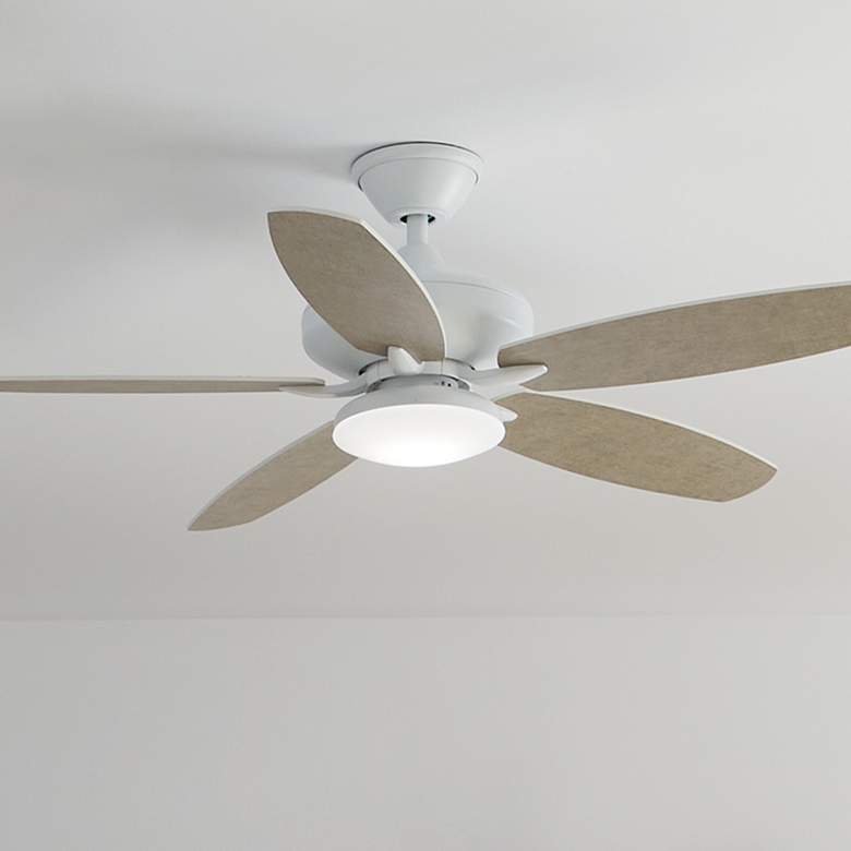 Image 2 Matte White 52-in Renew Designer Fan LED