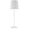 Matte White Metal Floor Lamp with White Drum Shade