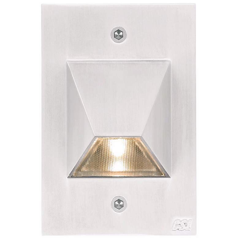 Image 1 Matte White Trapezoid 4 1/2" High LED Outdoor Step Light