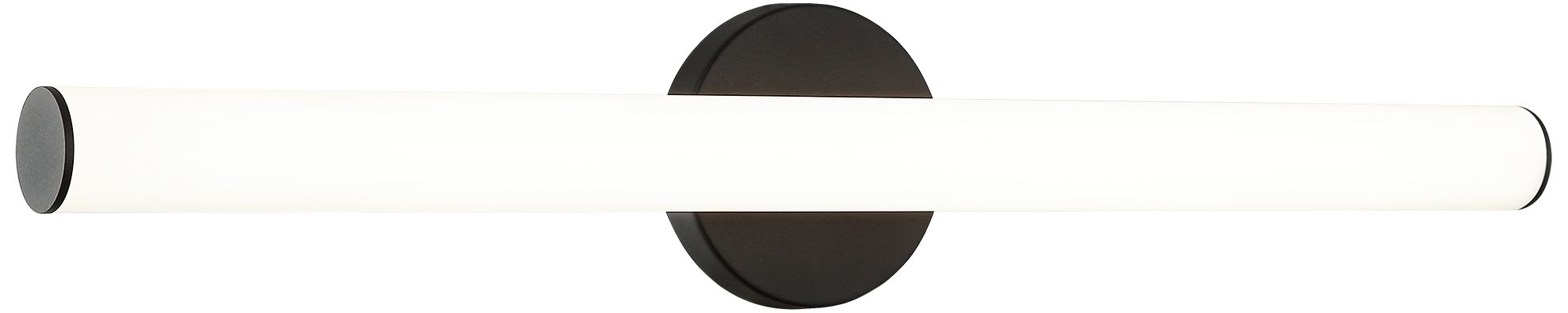Matteo 1 LT 24 BOWIE MATTE BLACK WALL SCONCE - ROUND ACRYLIC