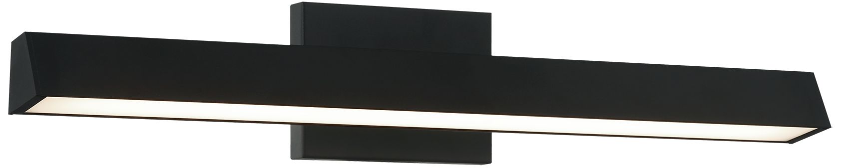 Matteo 1 LT 24"W "ISOSCELES" MATTE BLACK LED WALL SCONCE