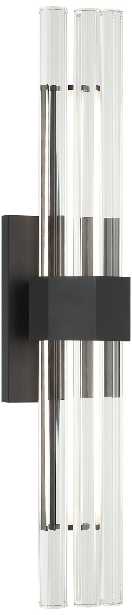 Matteo 1 LT 3.9 DIAM H24 KRUSTALLOS MATTE BLACK - CLEAR GLASS