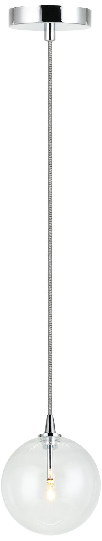 Matteo 1 LT 5.9DIA BOLHA-CHROME PENDANT G4  CLEAR GLASS