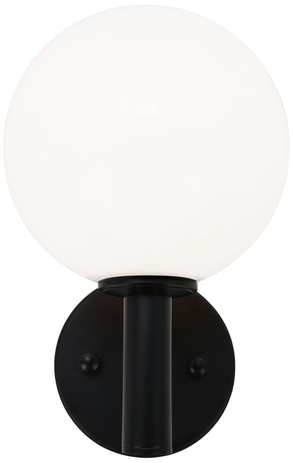 Matteo 1 LT 5.9W COSMO WALL SCONCE IRON+ALUMINUM-BK-OPAL GLASS