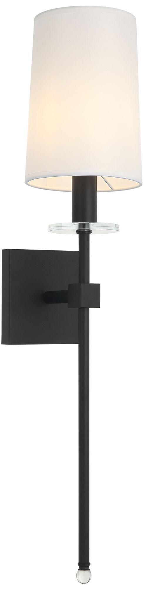 Matteo 1 LT 5.9W FAIRBURN MB WALL SCONCE / FABRIC SHADE E12 10W LED