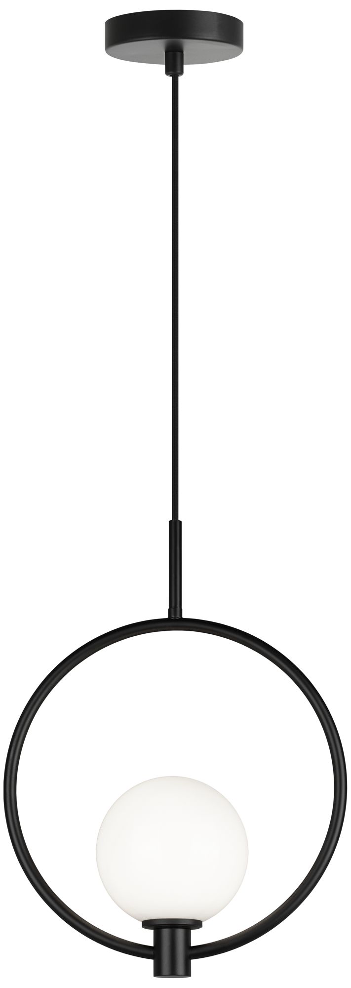 Thumbnail1 of Matteo 1 LT  AERIAL D11.8 BLACK + OP GLASS PENDANT E12 40W