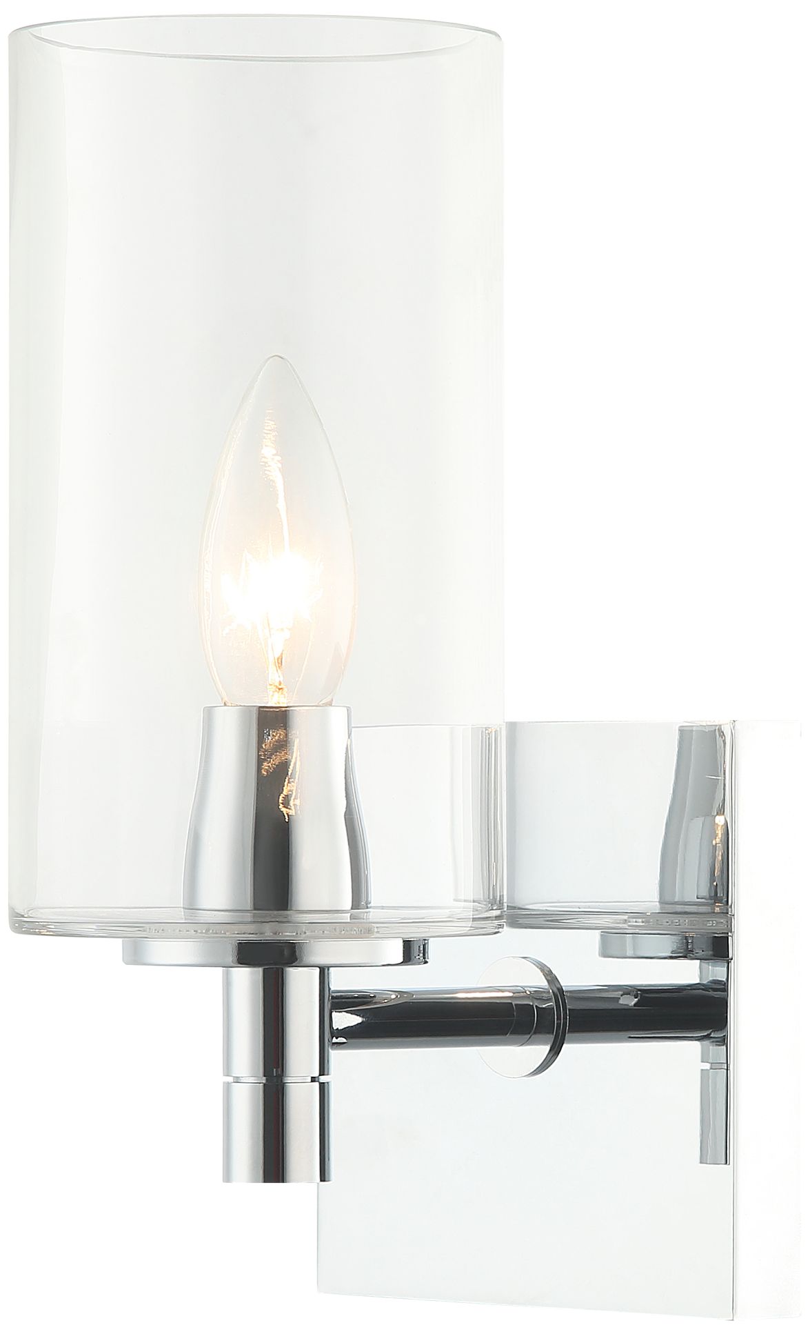 Matteo 1 LT CANDELA  WALL SCONCE-CHROME-CLEAR GLASS