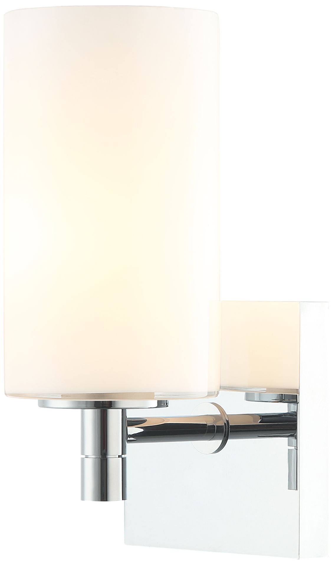 Matteo 1 LT CANDELA  WALL SCONCE-CHROME-OPAL GLASS