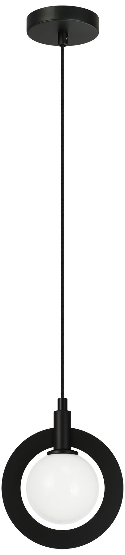 Matteo 1 LT DIA4.3  ASTRO BLACK PENDANT - OPAL GLASS