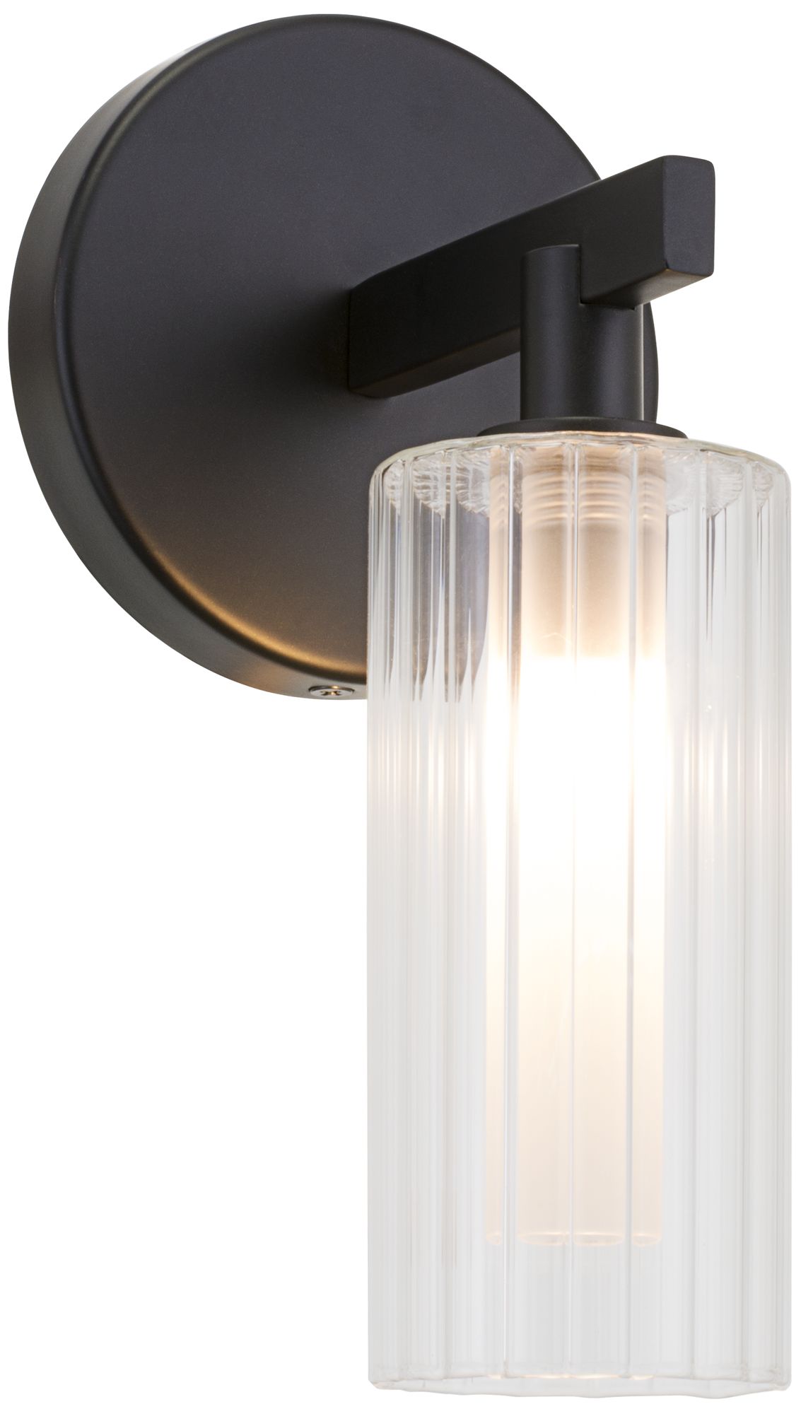 Matteo 1 LT  L4.7" "KRISTOF" BLACK WALL SCONCE GLASS SHADE