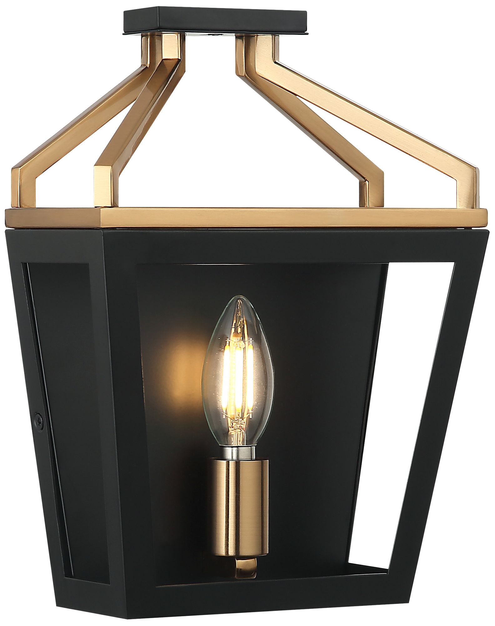 Matteo 1 LT "MAVONSHIRE" BK+ AG WALL SCONCE 8"W x 11"H x 4"E E26 60W