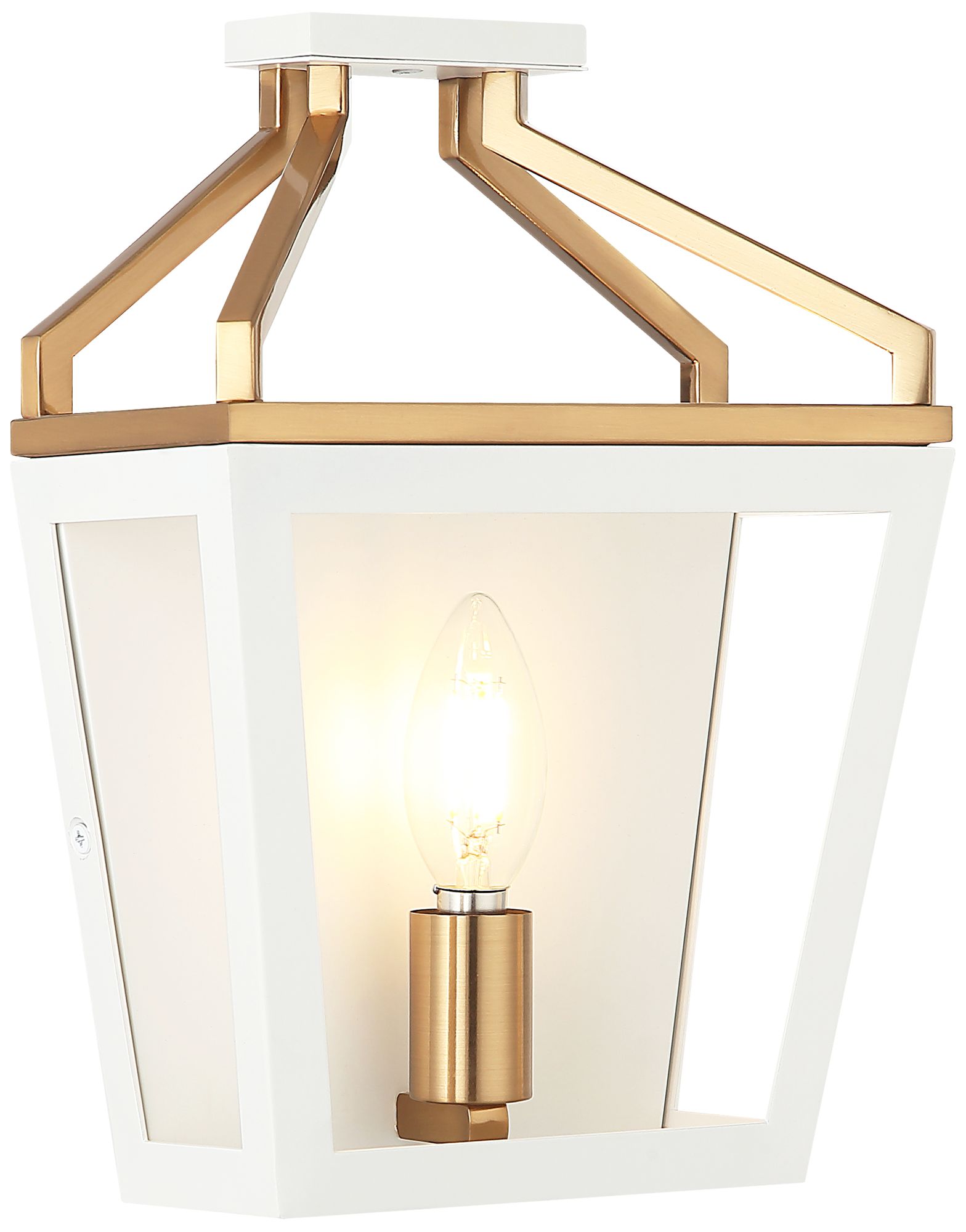 Matteo 1 LT "MAVONSHIRE" WH+ AG GOLD WALL SCONCE 8"W x 11"H x 4"E E26 60W