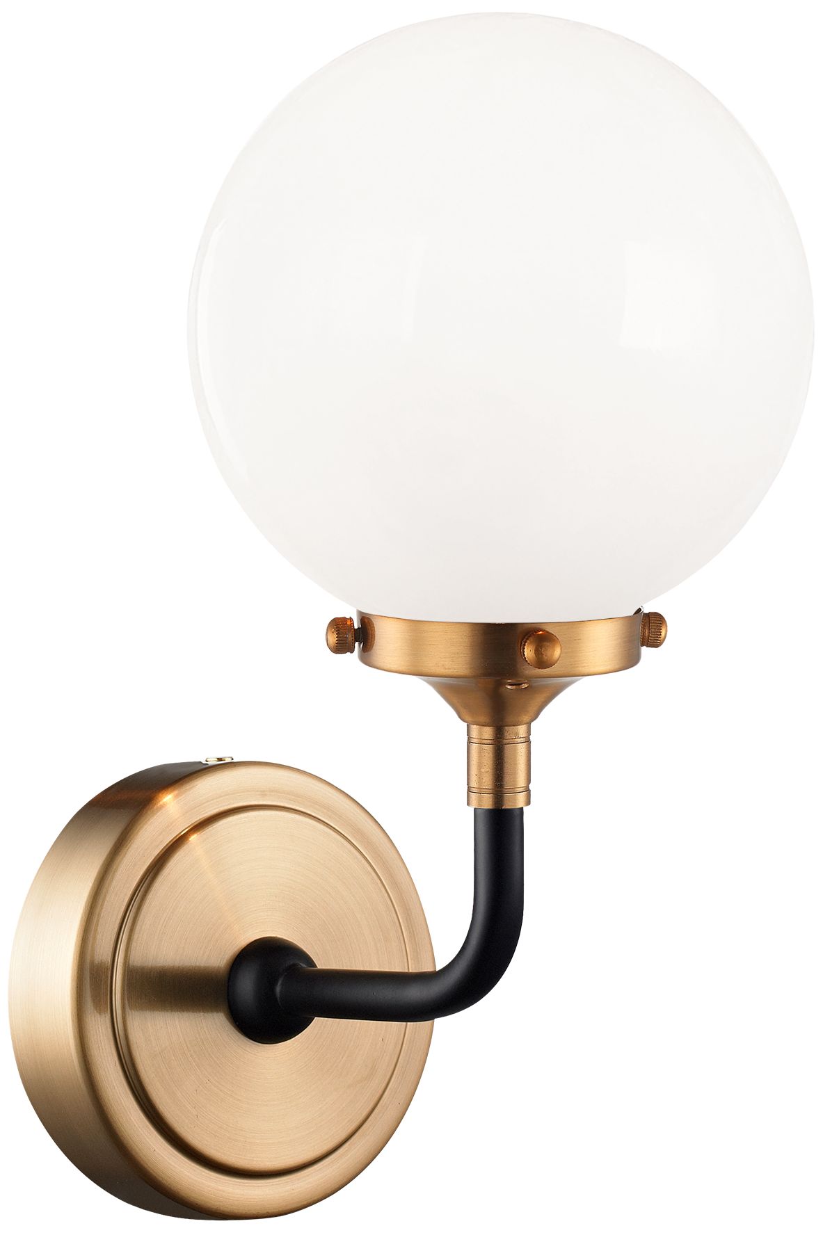 Matteo 1 LT "PARTICLES" AGED GOLD WALL SCONCE WITH OPAL GLASS