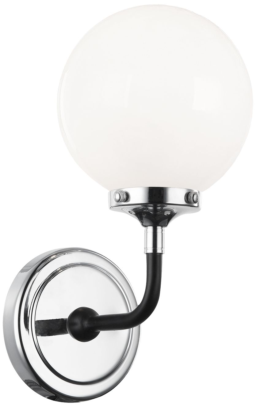 Matteo 1 LT "PARTICLES" CHROME WALL SCONCE WITH OPAL GLASS