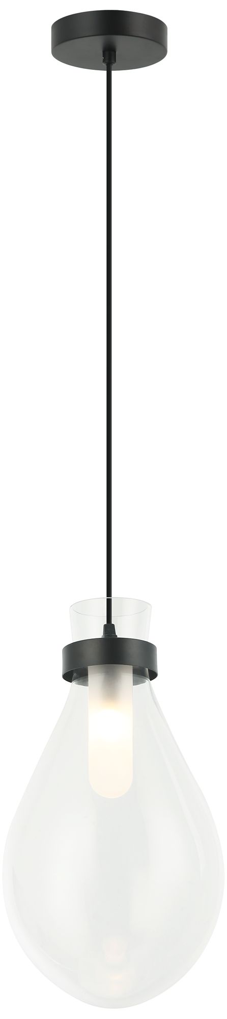 Matteo 1 LT  SERANNA  Diameter8 5/8 x 15 7/8H MB+ CL GLASS PENDANT G9 10W