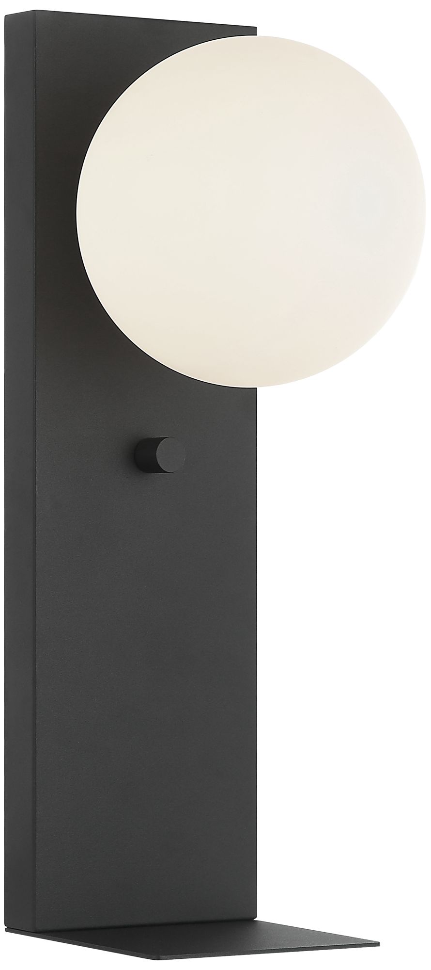Matteo 1 LT "STANLEY" MATTE BLACK WALL SCONCE / FROSTED GLASS