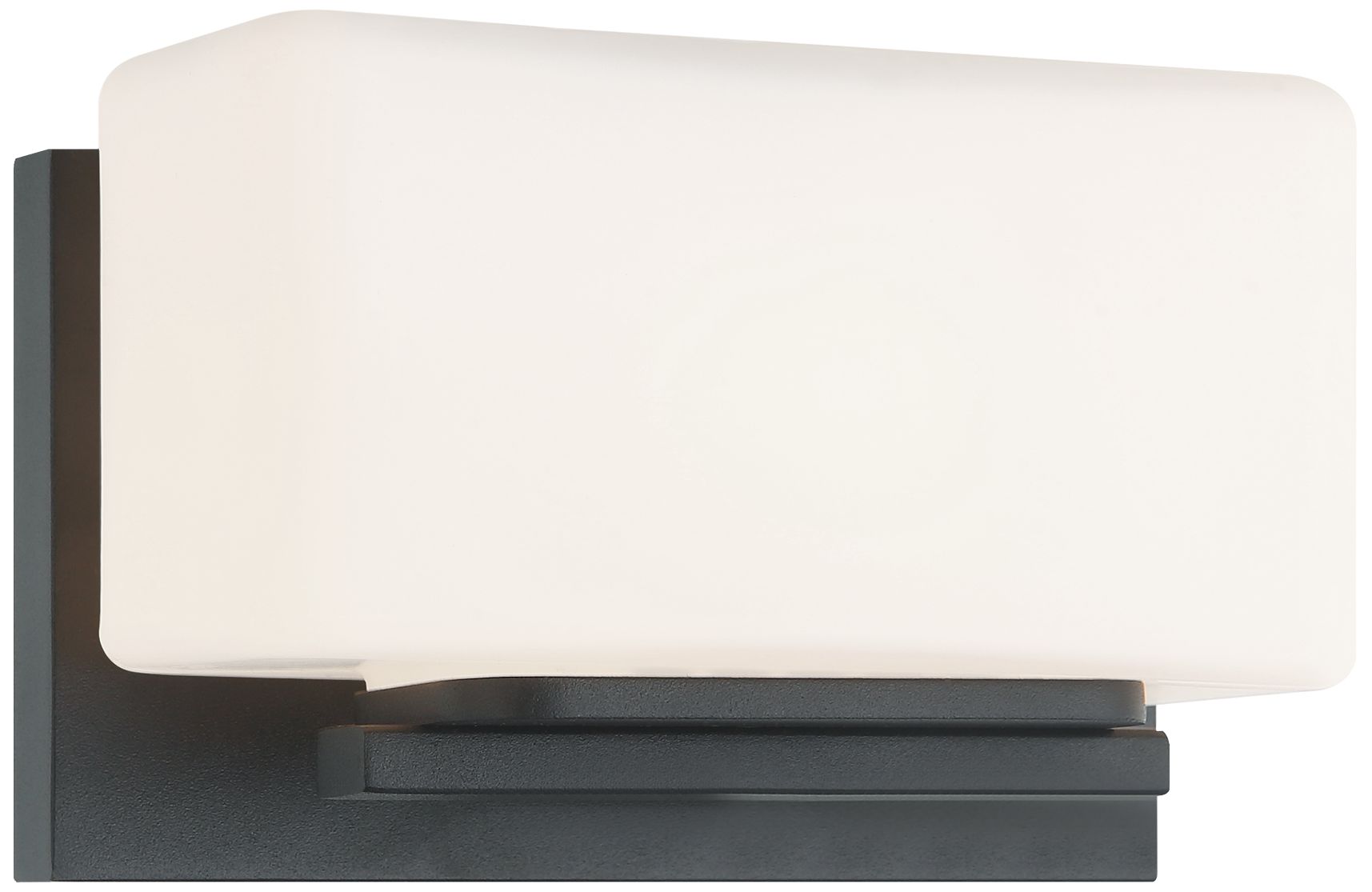 Matteo 1 LT  W CHICLET MATTE BLACK WALL SCONCE -OPAL GLASS